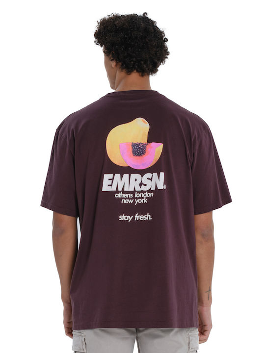 T-shirt Μπορντό