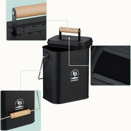10051220_46 Compostor Metalic De Tip Închis 3.5lt