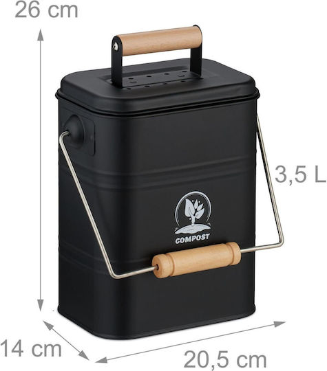 10051220_46 Compostor Metalic De Tip Închis 3.5lt