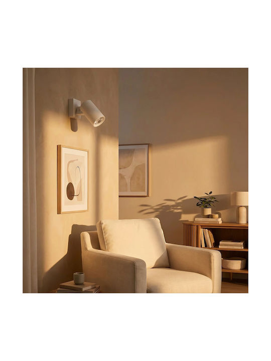 kelvo Single Spot with GU10 Lamp Adapter in White Colour