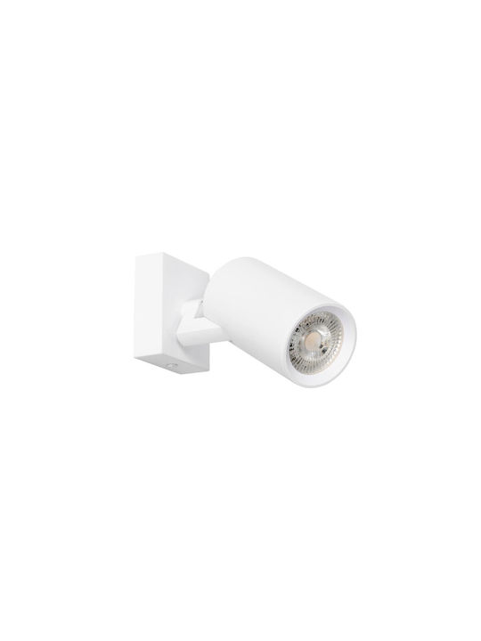 kelvo Single Spot with GU10 Lamp Adapter in White Colour