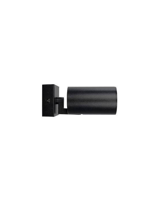 kelvo Single Spot with GU10 Lamp Adapter in Black Colour