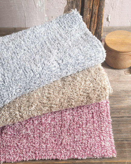 Rythmos Cotton Bath Mat 120-200-204 White-Grey 50x80cm Rythmos Cotton Bath Mat 120-200-204 White-Grey 50x80cm