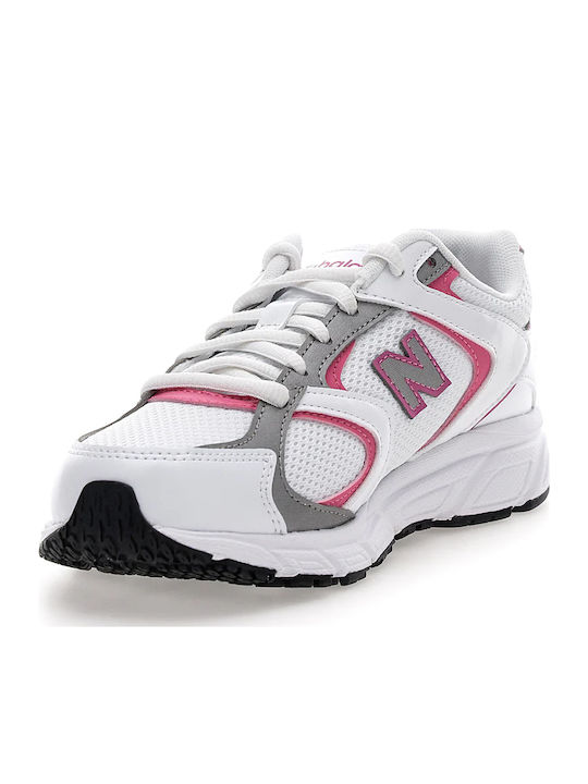 Classic Kids Sports Shoes Running with Laces White