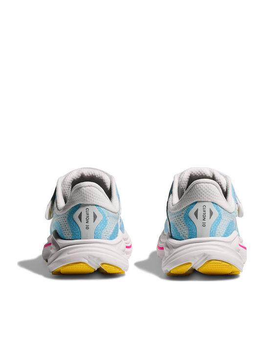 Clifton 10 Kids Sports Shoes Running with Hoop & Loop Closure Blue