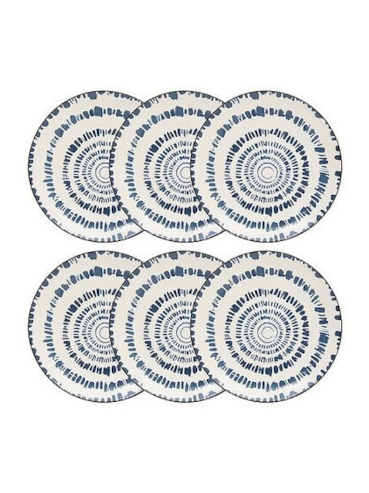 Atmosphera Shallow Serving Plate Made of Blue Porcelain 19cm