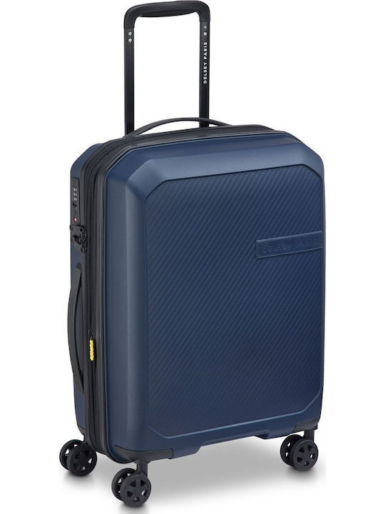 Delsey Anvers Cabin Hard Suitcase Navy With 4 Wheels Height 55cm