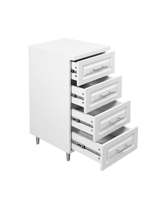 Επιδαπέδια Συρταριέρα Κουζίνας Λευκή 40x50x85εκ.