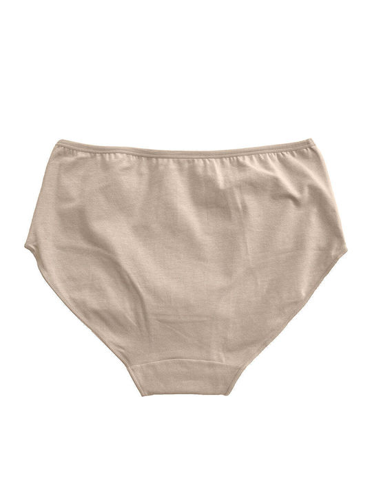 Damen-Slips Mit Spitze Beigen
