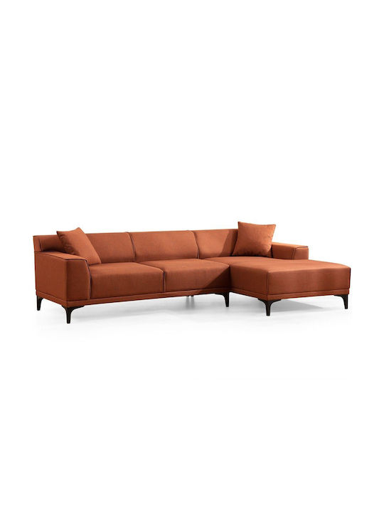 Petra Ecke Sofa mit Rechte Ecke Orange 250x145x69cm