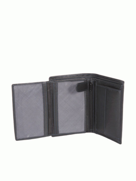 Δερμάτινο Ανδρικό Πορτοφόλι με RFID Μπλε