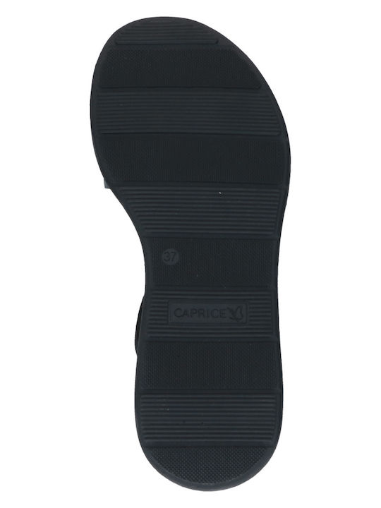 Leather Women's Flat Sandals Black