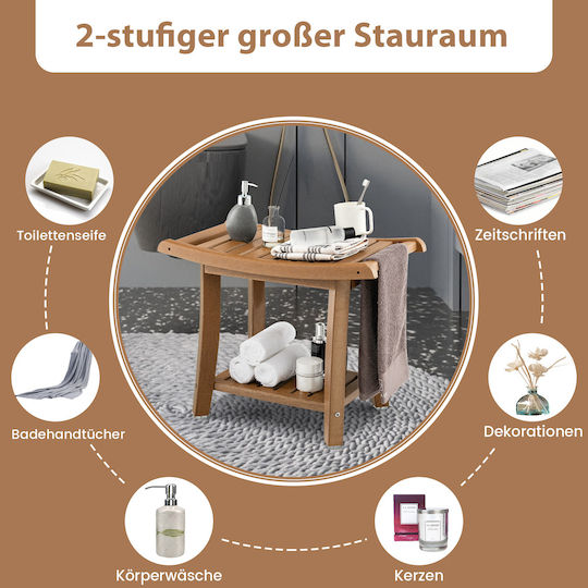 Costway Scaun de Baie 60,5x34x48cm BA7859CF