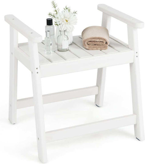 Costway Седалка за Баня 58x52x61.5cm BA7864WH