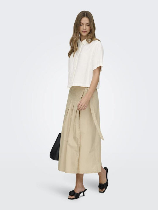 Long Sleeve Women's Linen Shirt White