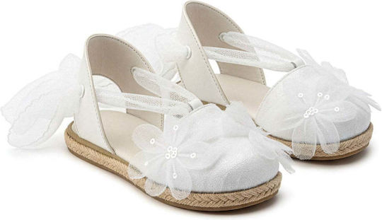 Designer's Cat Christening Leather Espadrilles White 0100L0KO0100038