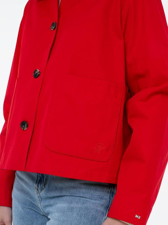 Kurze Damenjacke Für Winter Cardinal Rot