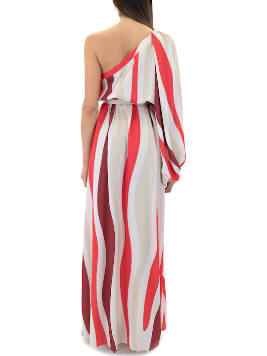 Moutaki Satin Evening Dress Ecru