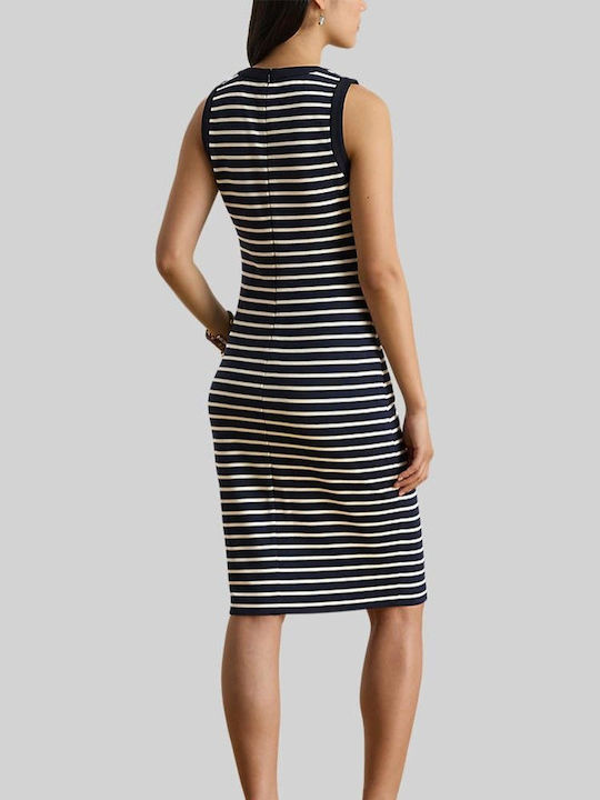 Summer Dress White/Navy Blue