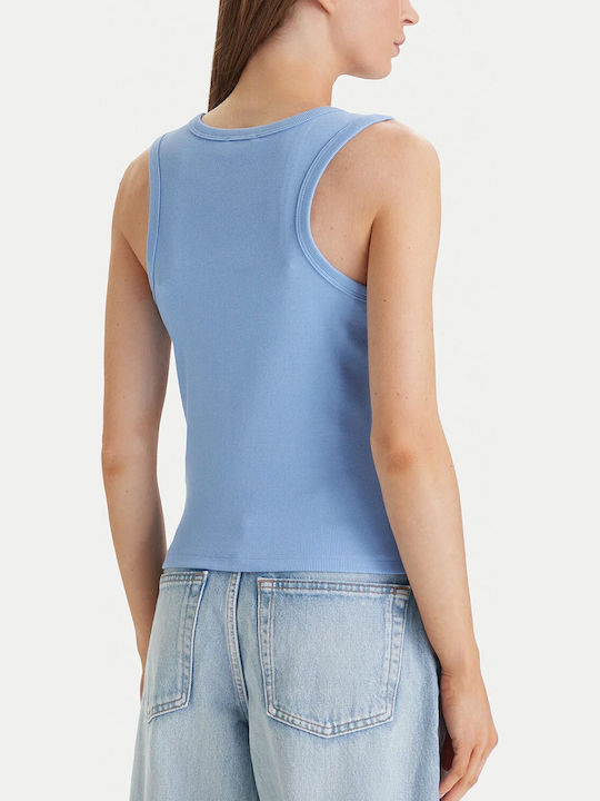 Damen Sport Top Ärmellos Hellblau
