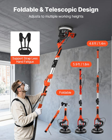 Vevor Telescopic Drywall Sander 1150W GSGQSGJDLEDDDU7J3001V2