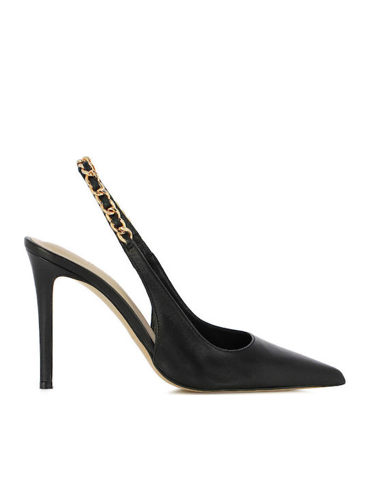 Leather Heels With High Heel Black