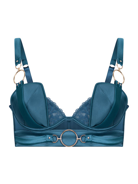 Green Push Up Bra with Underwire