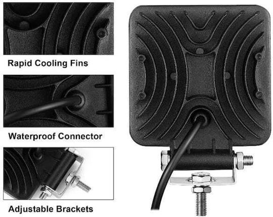 Ejc Led Προβολέας Εργασίας 6000κ 9-60v Led Working Light