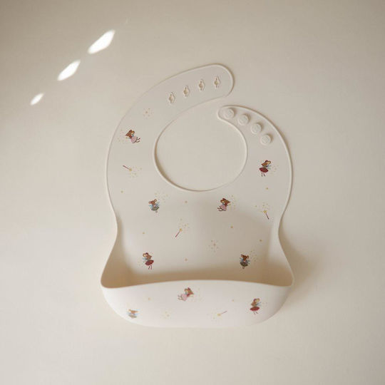 Mushie Waterproof Silicone Bib with Pocket Multicolour