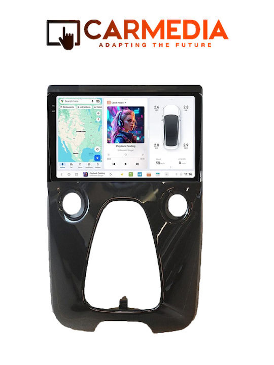Carmedia Автомобилна Аудио Система (Блутут/USB/AUX/WiFi/GPS/Apple-Carplay/Android-Auto) с Тъчскрийн 10.36"