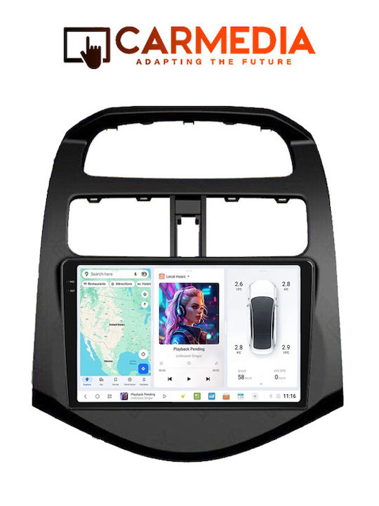Carmedia Автомобилна Аудио Система (Блутут/USB/AUX/WiFi/GPS/Apple-Carplay/Android-Auto) с Тъчскрийн 9.5"