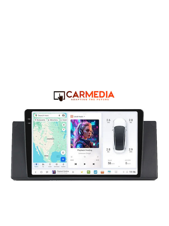 Carmedia Car Audio System for BMW Series 5 (E39) / X5 (E53) 1997-2005 (Bluetooth/USB/AUX/WiFi/GPS/Apple-Carplay/Android-Auto) with Touch Screen 9.5"
