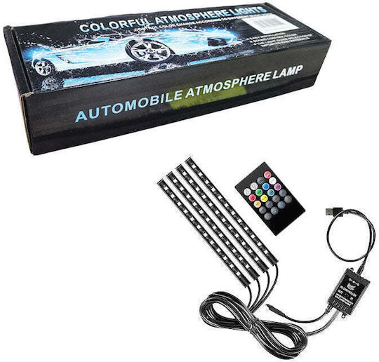 Car Interior Hidden LED Lighting System Remote Control Car Atmosphere Lights