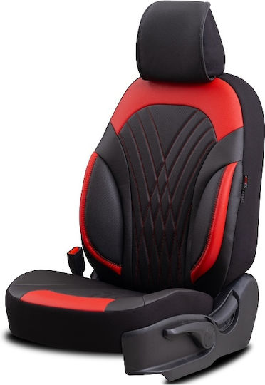 Auto Gs Σετ Καλύμματα Αυτοκινήτου 11τμχ Δερματίνη Design Μαύρα