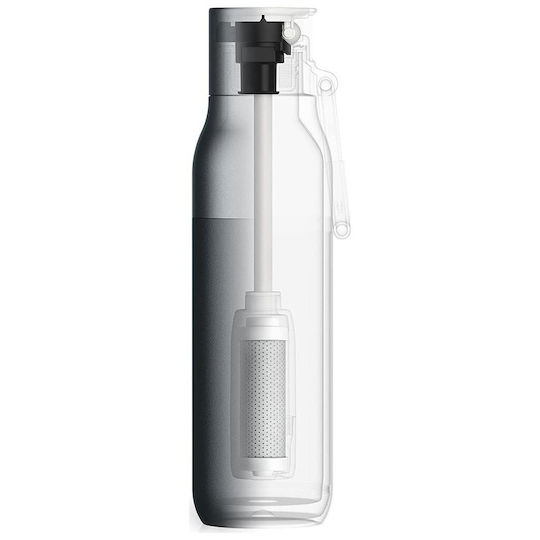LARQ Бутилка Термос Неръждаема Стомана 500ml Flip Top Гранитено Бяло с Сламка