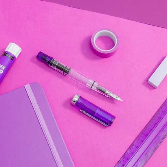 Twsbi Piston Filling Calligraphy Pen Extra Fine Transparent