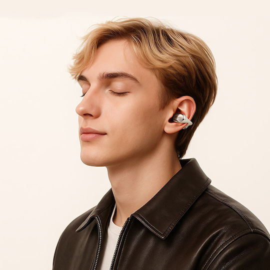 Acefast Aceclip Pro Offenes Ohr Bluetooth Kopfhörer Mit Schweißbeständigkeit Und Ladekoffer Weiß