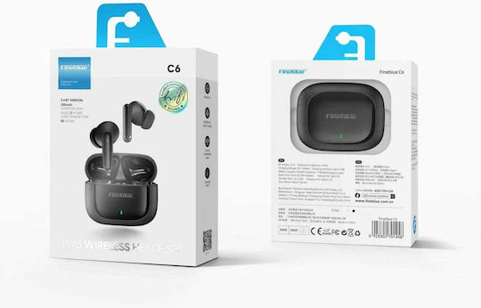 Fineblue C6 In Ear Bluetooth Безжични Слушалки с Калъф за Зареждане Бели