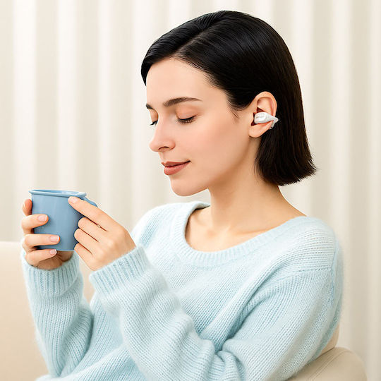 Acefast Aceclip Pro Offenes Ohr Bluetooth Kopfhörer Mit Schweißbeständigkeit Und Ladekoffer Weiß