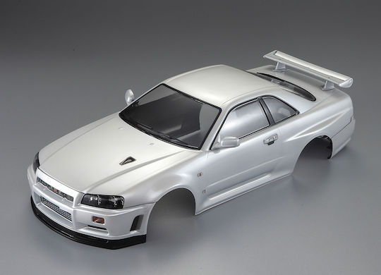 Killerbody Nissan Skyline R34 Finished Bodyshell Pearl White Printed 195mm Rtu Killer Body