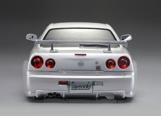 Killerbody Nissan Skyline R34 Finished Bodyshell Pearl White Printed 195mm Rtu Killer Body