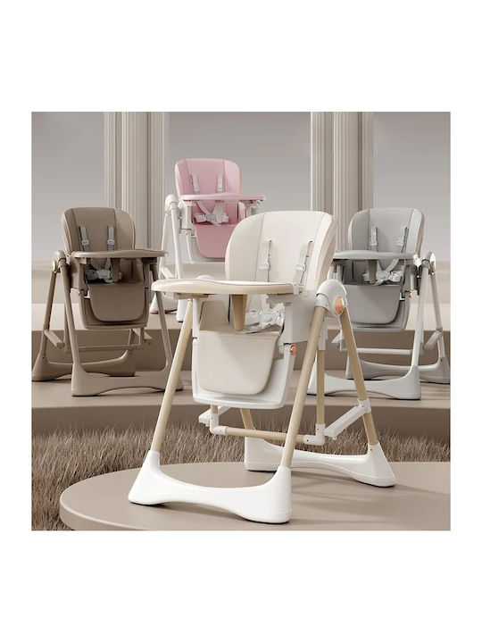 Little Mom Klappbarer Baby Hochstuhl 3 in 1 Weiß BH-8121