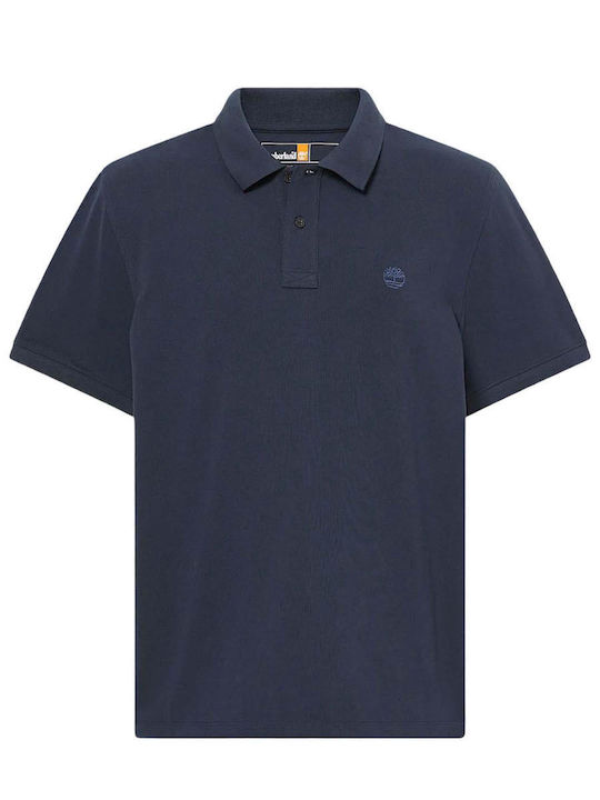Polo Kurzarm Bluse Blau