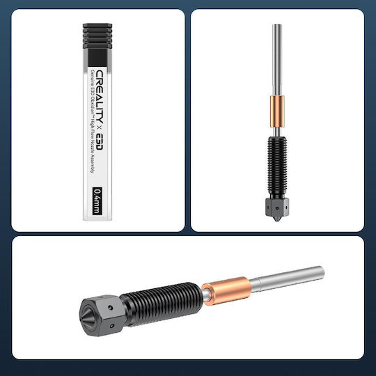 Creality E3d Obsidian Duză 0.4 Mm Creality K1/k1 Max K1c K1 Se/ender-3 V3 Imprimantă 3D – Debit Mare Multi-canal Ușor De Instalatat Dezasamblat