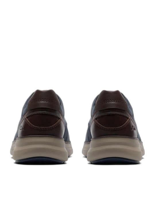 Mullan Moc Navy Leather Men's Casual Shoes Blue