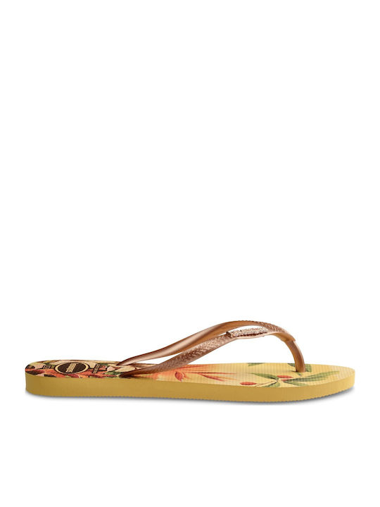 Havaianas Slim Tropical Flip Flops Κίτρινα Havaianas Slim Tropical Flip Flops Κίτρινα