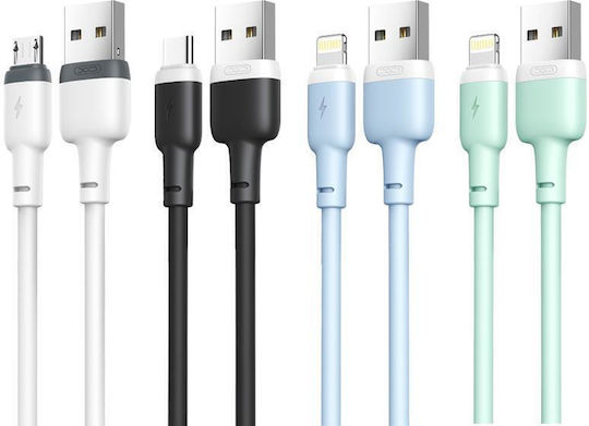 XO USB 2.0 Kabel USB-C männlich - USB-A 60W Grün 1m (XO-NB208)