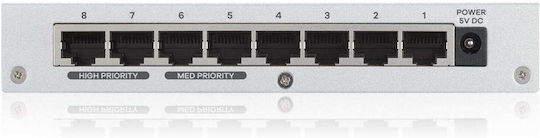 Zyxel GS-108B v1 Неуправляем L2 Switch с 8 Портове Гигабитови (1Gbps) Ethernet