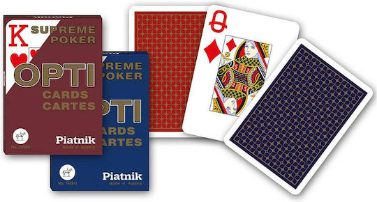 Piatnik Τράπουλα 1τμχ Πλαστική για Poker Κόκκινη