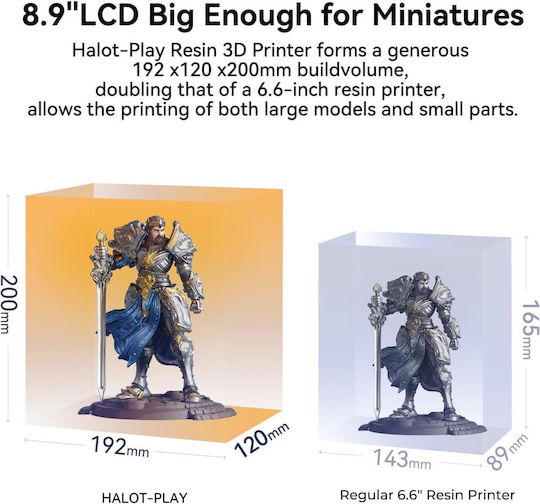 Creality3D Halot Play Standalone 3D Printer Resin with USB Wi-Fi Connectivity